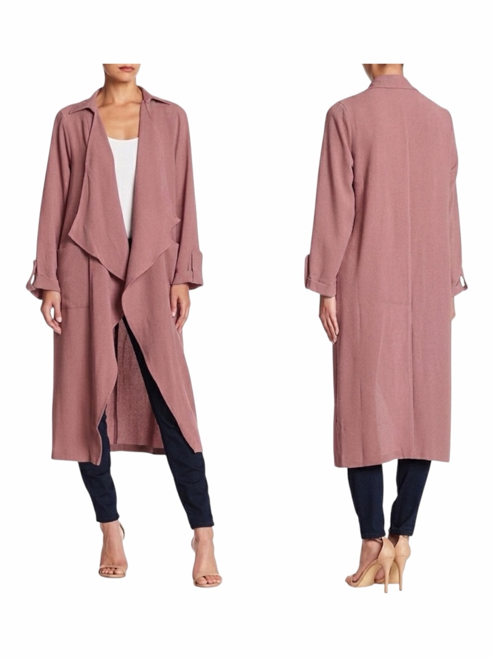 Lush Dusty Rose Duster Jacket